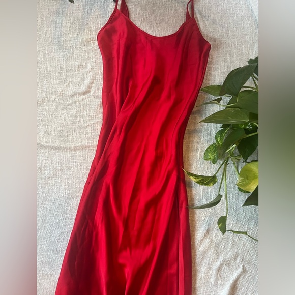 Brand new red silky slip dress from ZARA, with tags. - Picture 3 of 4